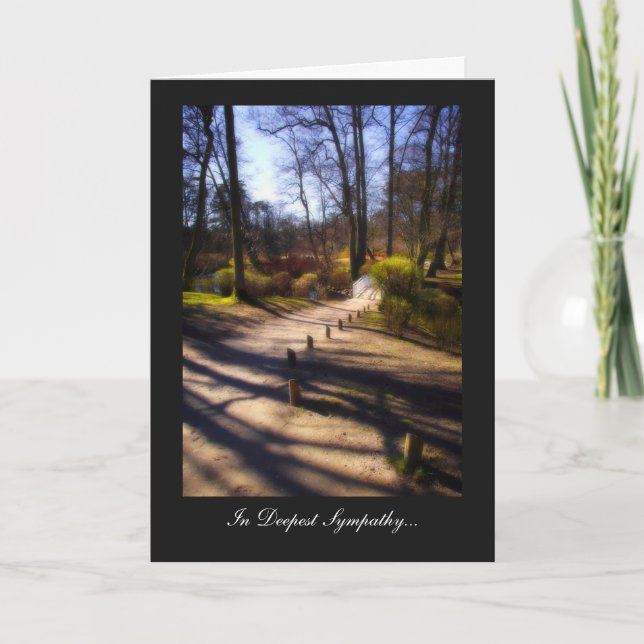 Woodland Bridge Trail - In Deepest Sympathy Card (Front)