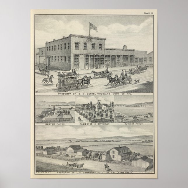 Woodland building, Yolo County farm Poster (Front)