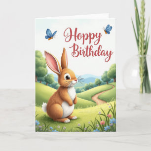 Woodland Bunny Birthday Card