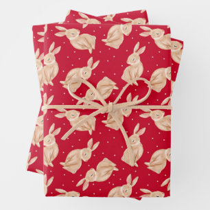 Woodland Bunny Christmas Wrapping Paper