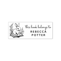 Woodland Bunny Rabbit Book Belong to Ex Libris