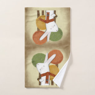 Woodland Bunny with Acorn Bath Towel Set