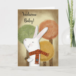 Woodland Bunny with Acorn Card