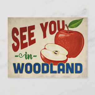 Woodland California Apple - Vintage Travel Postcard