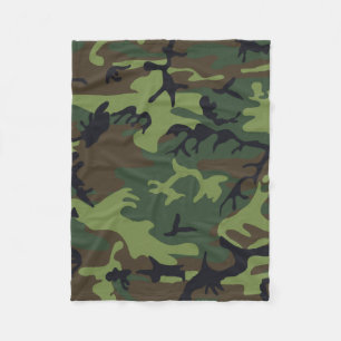 Woodland Camo Fleece Blanket