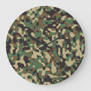 Woodland Camo Large Clock