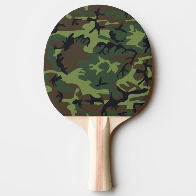 Woodland Camo Ping Pong Paddle (Back)