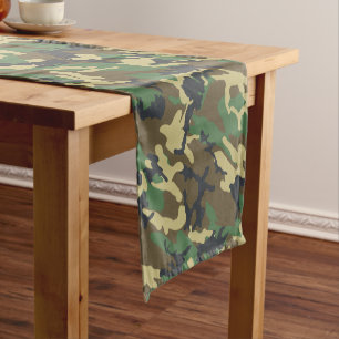 Woodland Camo Short Table Runner