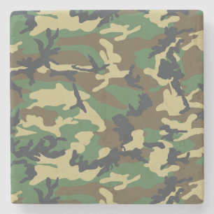 Woodland Camo Stone Coaster