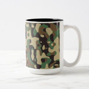 Woodland Camo Two-Tone Coffee Mug