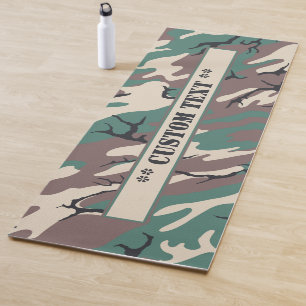 Woodland Camo w/ Custom Text Yoga Mat