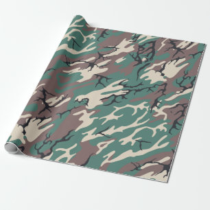 Woodland Camo Wrapping Paper