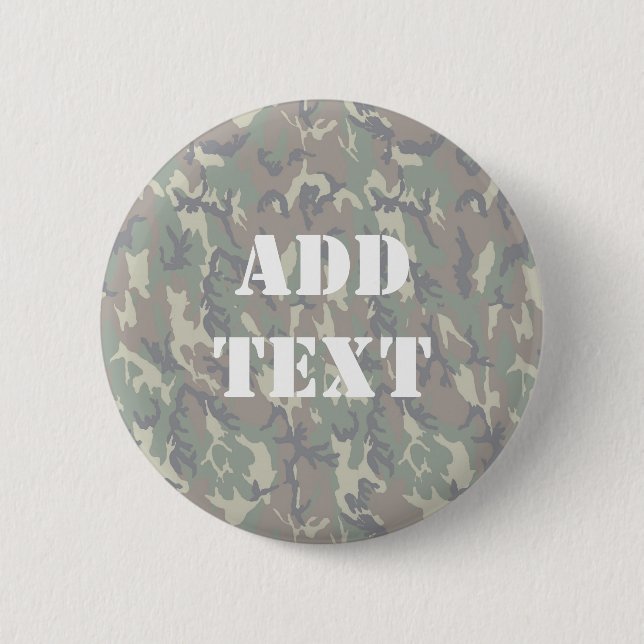 Woodland Camouflage Background Lightened 6 Cm Round Badge (Front)