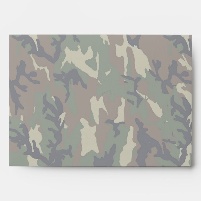 Woodland Camouflage Background Lightened Envelope (Front)