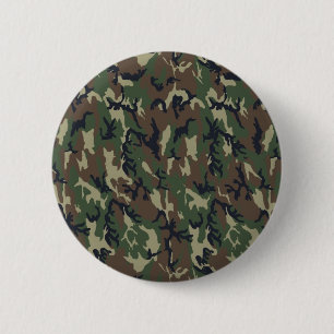 Woodland Camouflage Background Template 6 Cm Round Badge