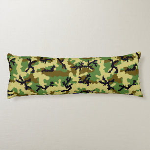 Woodland camouflage body cushion