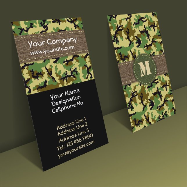 Woodland camouflage business card (Creator Uploaded)
