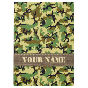 Woodland camouflage clipboard