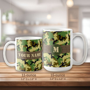 Woodland camouflage coffee mug