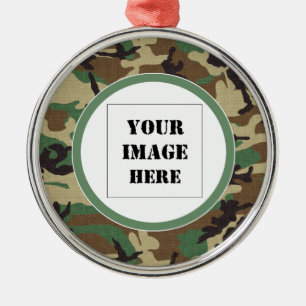Woodland Camouflage Custom Ornament