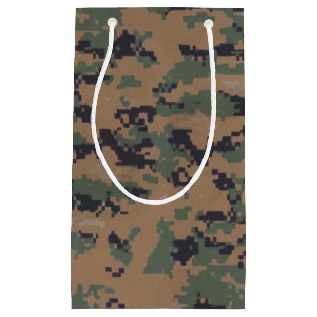 Woodland Camouflage (Digital) Small Gift Bag (Front)
