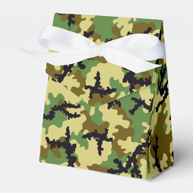 Woodland camouflage favour box (Front Side)