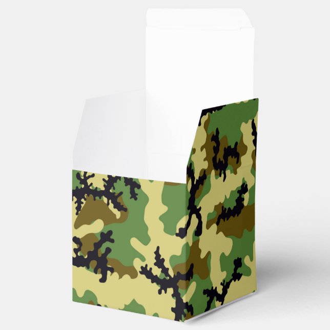 Woodland camouflage favour box (Opened)