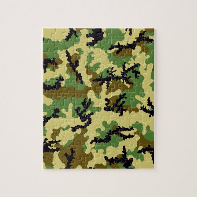 Woodland camouflage jigsaw puzzle (Vertical)