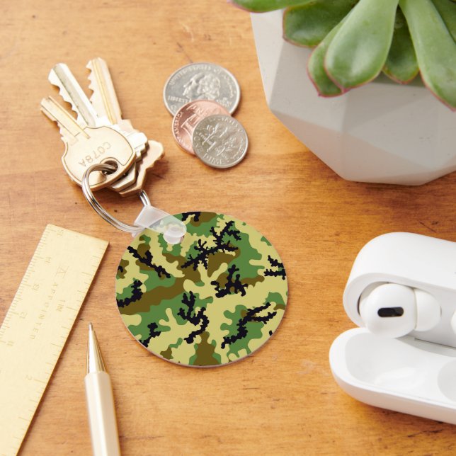 Woodland camouflage key ring (Desk)