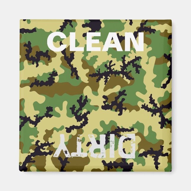 Woodland camouflage magnet (Front)