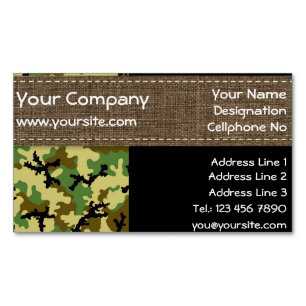Woodland camouflage 	Magnetic business card