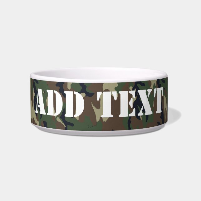 Woodland Camouflage Military Background Bowl (Front)