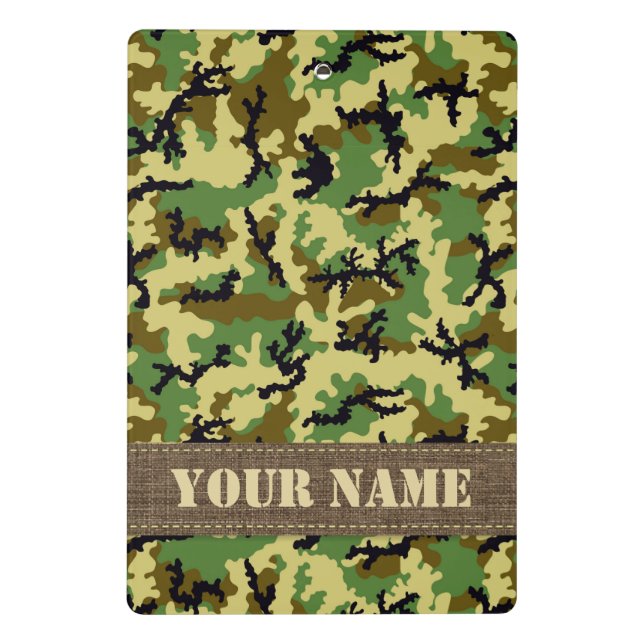 Woodland camouflage mini clipboard (Back)