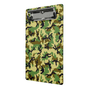 Woodland camouflage mini clipboard
