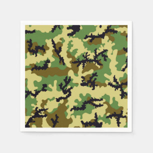 Woodland camouflage napkin