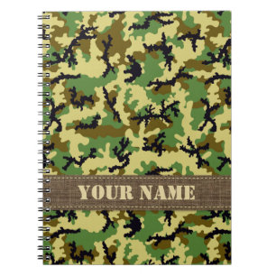 Woodland camouflage notebook