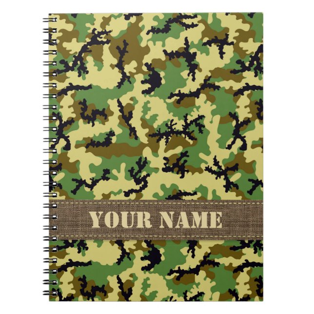 Woodland camouflage notebook (Front)