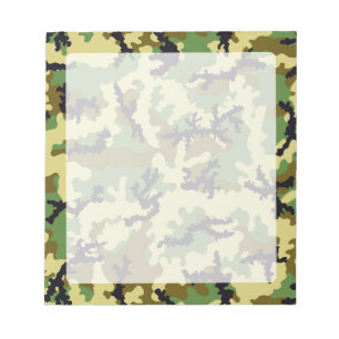 Woodland camouflage notepad