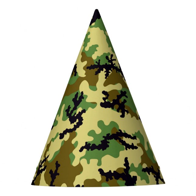 Woodland camouflage party hat (Front)