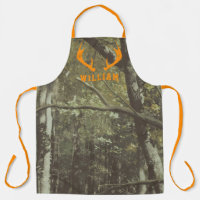 Woodland Camouflage Pattern Orange Deer Antlers