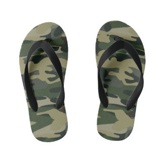 Woodland Camouflage Pattern Tactical Military Camo Kid's Thongs