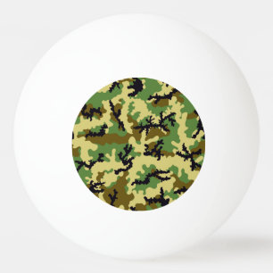 Woodland camouflage ping pong ball