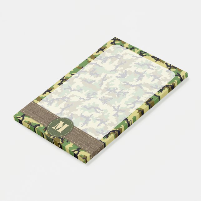 Woodland camouflage post-it notes (Angled)