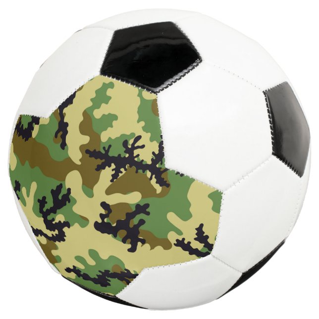 Woodland camouflage soccer ball (Three Quarter)