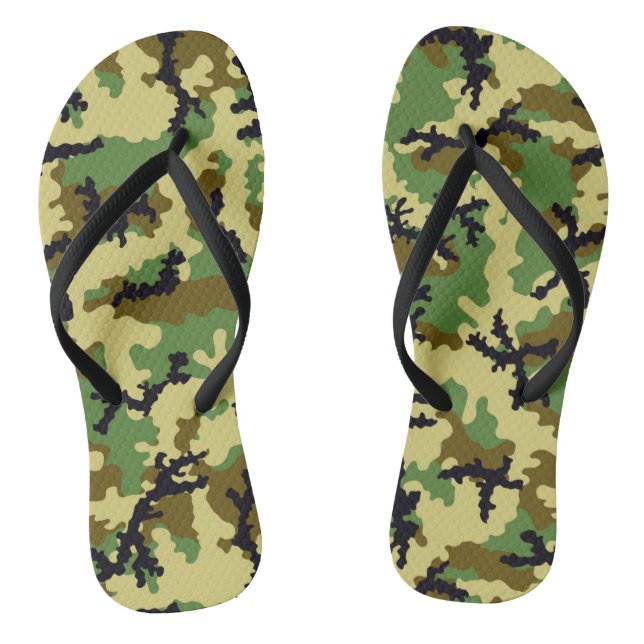 Woodland camouflage thongs (Footbed)