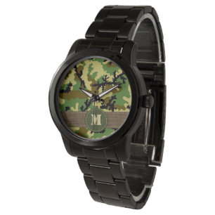 Woodland camouflage watch