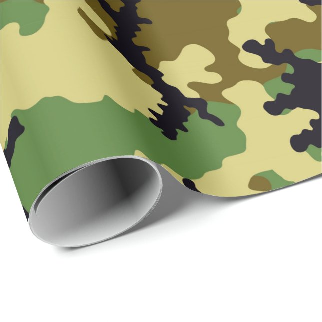 Woodland camouflage wrapping paper (Roll Corner)