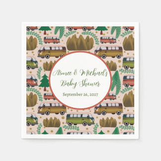 Woodland Camper Baby Girl Shower  Napkin
