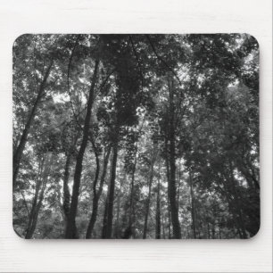 Woodland Canopy 02 BW Mouse Pad