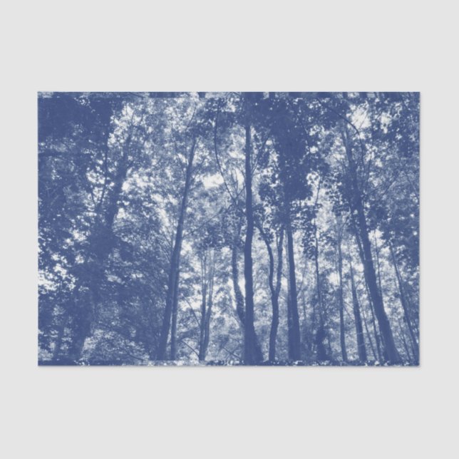 Woodland Canopy - Cyanotype Effect Tissue Paper (Front)